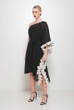 VESTIDO FESTA  PRETO & BRANCO 