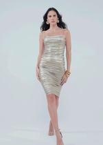 VESTIDO MIDI FRANZIDO 