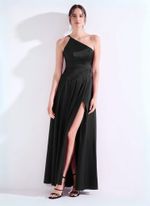 VESTIDO LONGO FENDA PLISSADO 
