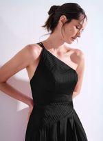 VESTIDO LONGO FENDA PLISSADO 