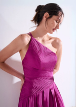 VESTIDO LONGO FENDA PLISSADO 