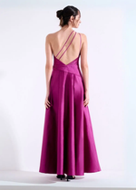 VESTIDO LONGO FENDA PLISSADO 