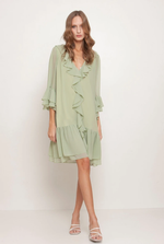 VESTIDO CURTO BABADOS 