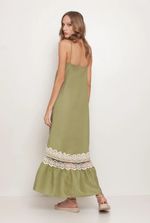VESTIDO LONGO COM RENDA 