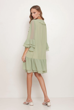 VESTIDO CURTO BABADOS 