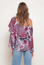 BLUSA ESTAMPADA ASSIMÉTRICA 