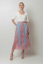 SAIA PLISSADA FLORAL 
