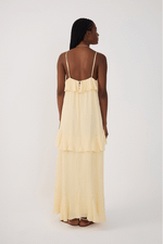 VESTIDO LONGO LUREX BABADOS 