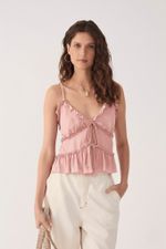 BLUSA CREPE BABADO 