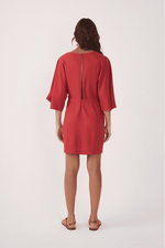 VESTIDO CURTO LINHO MANGÃO
