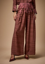 CALÇA PANTALONA DETALHADA ESTAMPA CHAWAN