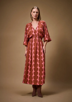 VESTIDO LONGUETE DECOTE V 