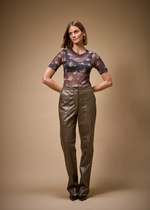 BLUSA TULE M/C ESTAMPA LEQUE 