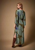 VESTIDO LONGUETE DETALHADO ESTAMPA HANA