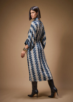 VESTIDO MIDI DECOTE V ESTAMPA TSUKI 