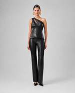 CALÇA FLARE MIX MALHA JOANA - PRETO