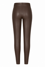 CALÇA SKINNY MIX MALHA MARIA - CHOCOLATE NEGRO