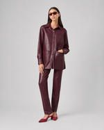 CALÇA RETA BASIC MIX MALHA  - CABERNET