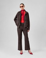JAQUETA BOMBER CHAMOIS NANDES - CHOCOLATE NEGRO 
