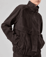 JAQUETA BOMBER CHAMOIS NANDES - CHOCOLATE NEGRO 
