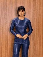 BLUSA M/L MIX MALHA ANGÉLICA - MIDNIGHT 