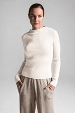 BLUSA TOP GOLA INTEIRA - SNOW OFF WHITE 