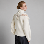BLUSA PULLOVER C/ DETALHE CROCHET - OFF WHITE 