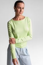 BLUSA MANGA LONGA CANOA - LIGHT GREEN