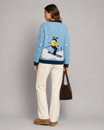 BLUSA CARDIGAN JACQUARD SKI - AZUL BLUE 