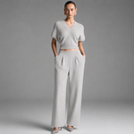 CALCA RETA C/ BOLSOS - MIXED GRAY