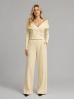 BLUSA GOLA ESTOLA - TRIGO 