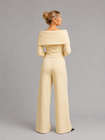 BLUSA GOLA ESTOLA - TRIGO 