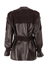 CASACO TRENCH DUO ALINE - CHOCOLATE NEGRO