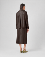 SAIA MIDI PREGA ANDREA - CHOCOLATE NEGRO 