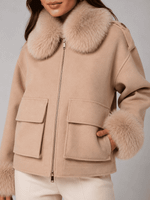 CASACO FUR MILA MR - CREME