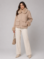 CASACO FUR MILA MR - CREME