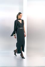 VESTIDO MAXI MIDI COM AMARRAÇÃO ECHARPE