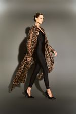 CASACO TRENCH COAT ANIMAL PRINT 