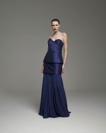 VESTIDO TOP ESTRUTURADO SAIA FLUIDA - MARINHO
