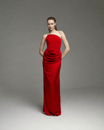 VESTIDO JUSTO SAIA DRAPEADA CORSET - VERMELHO