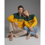 CASACO PULL ZIPER BRASIL GOLDEN 