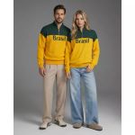 CASACO PULL ZIPER BRASIL GOLDEN 