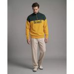 CASACO PULL ZIPER BRASIL GOLDEN 
