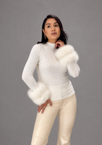 BLUSA LÃ PUNHOS - OFF WHITE