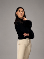 BLUSA LÃ PUNHOS - PRETO