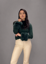 BLUSA LÃ PUNHOS - VERDE FLORESTA