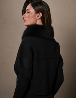 CASACO FOX TRICOT CURTO - PRETO