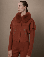 CASACO FOX TRICOT CURTO - CANELA