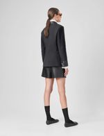 BLAZER MIX  MALHA RENATA - PRETO