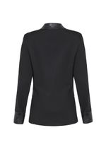 BLAZER MIX  MALHA RENATA - PRETO